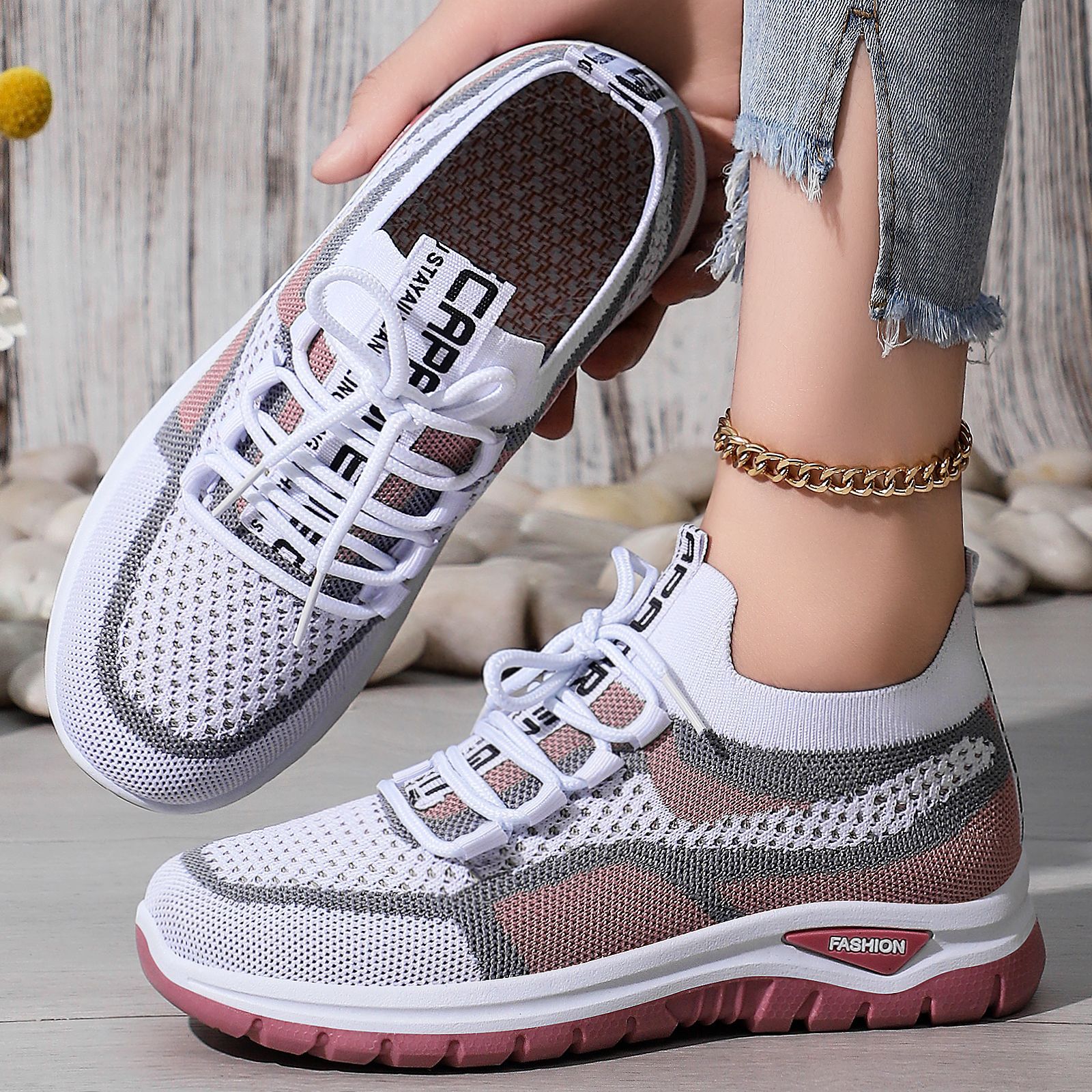 Women'S Fashion Gym Shoes - Women's Casual Shoes Air Mesh Gym