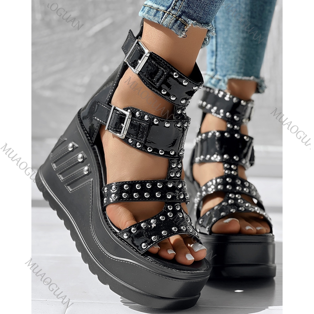 Women Fashion Ideas - Fashion Women Peep Toe Black Sandals