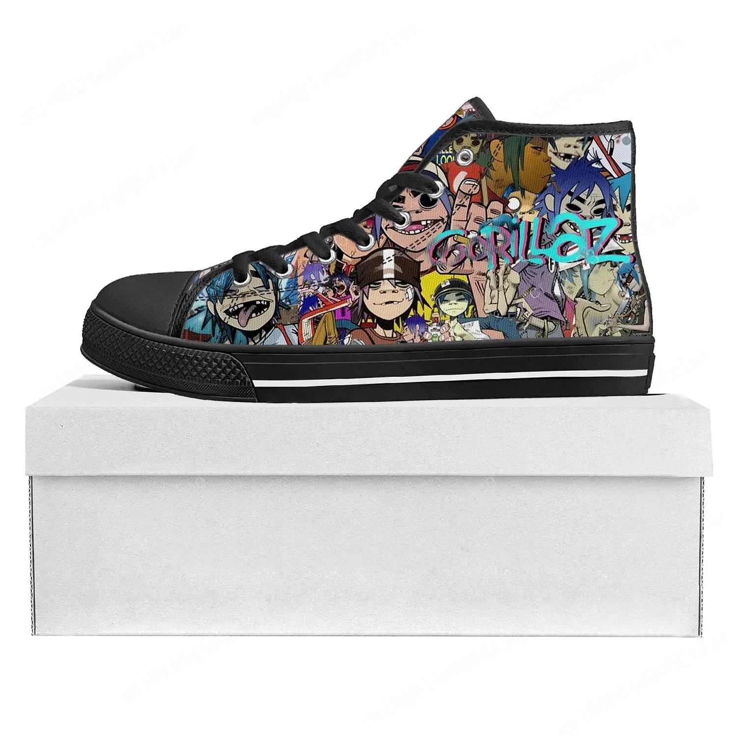 Women'S Fashion Gym Shoes - Gorillaz Band High Top High Quality