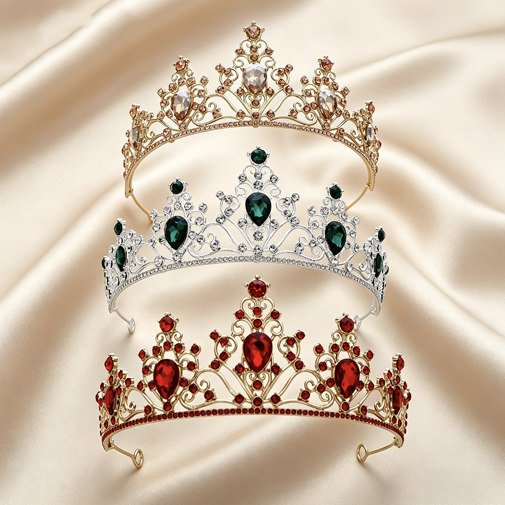 Women Queen Fashion - Vintage Baroque Sparkling Rhinestone Bridal Tiara