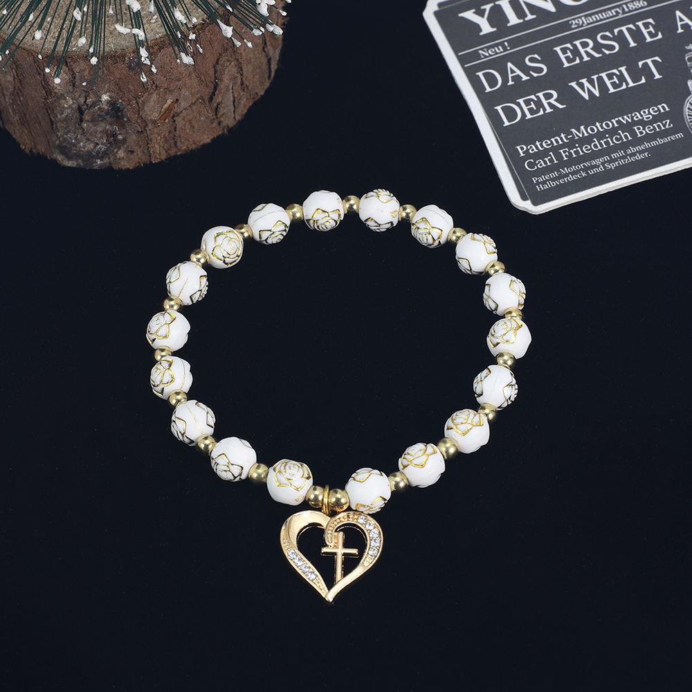 Exquisite Heart shaped cross R - Women'S Fashion Vogue avaliação e preço