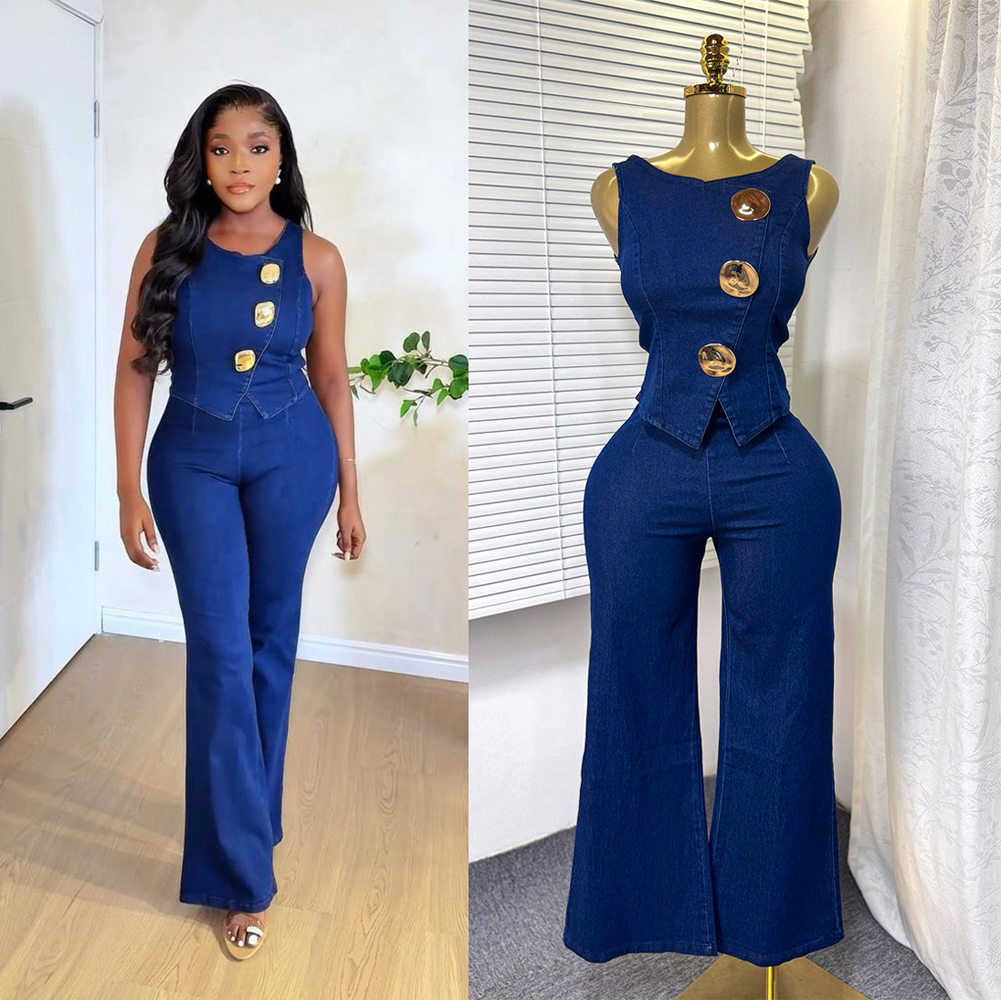 Fashion Denim Women Loungewear - Women Fashion Jeans Top avaliação e preço
