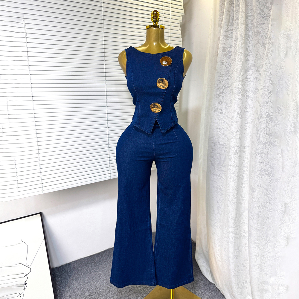 Fashion Denim Women Loungewear - Women Fashion Jeans Top avaliação e preço