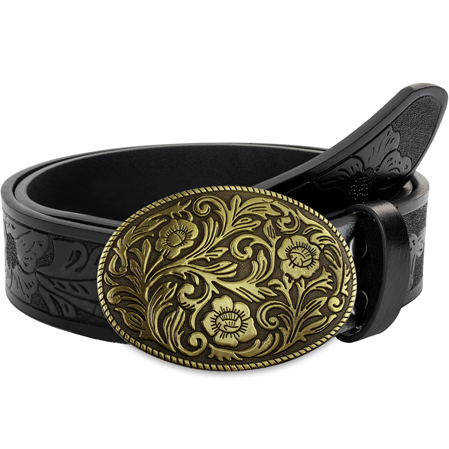 Tang Grass Pattern Buckle Belt - Women Fashion Nz avaliação e preço