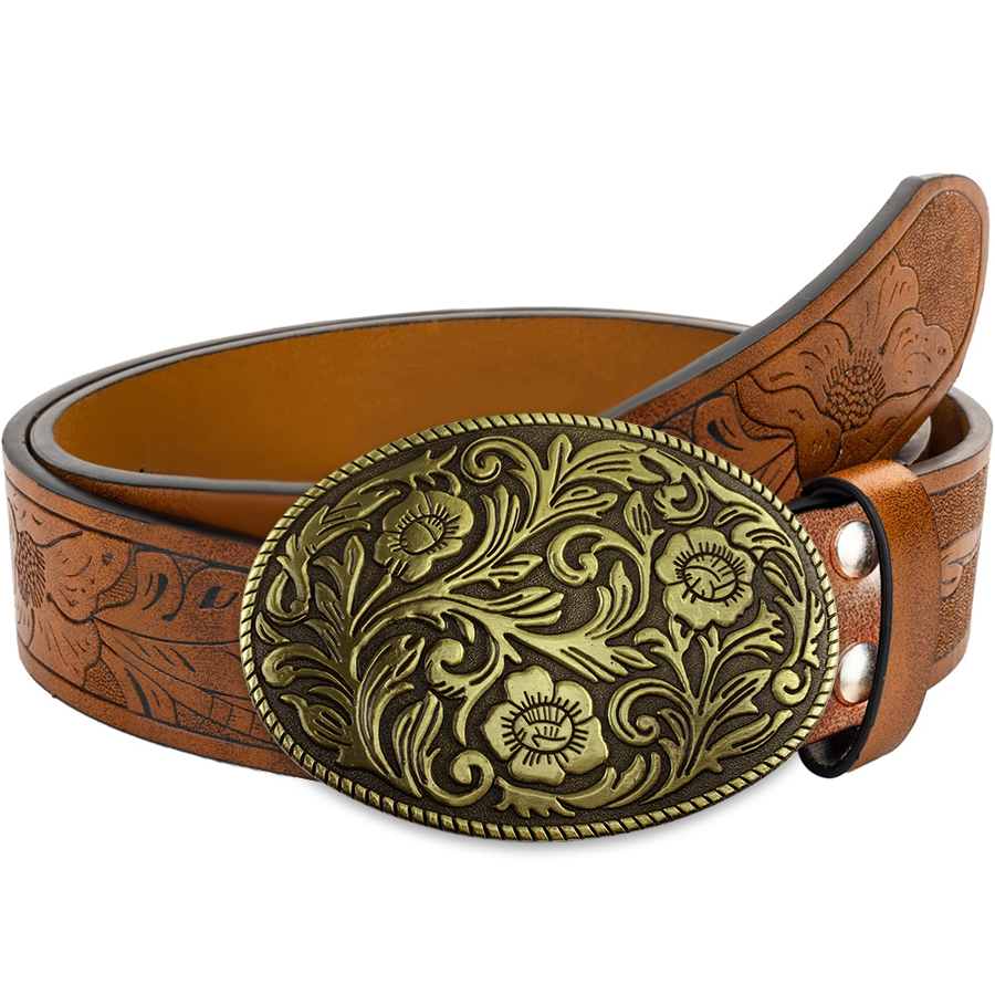 Tang Grass Pattern Buckle Belt - Women Fashion Nz avaliação e preço