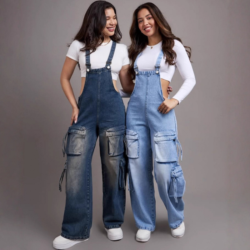 Trendy Women's Casual Straight - Women'S Fashion Overalls avaliação e preço