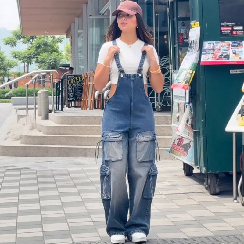 Trendy Women's Casual Straight - Women'S Fashion Overalls avaliação e preço