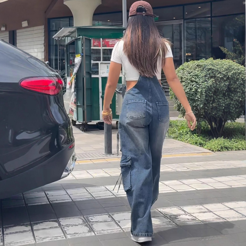 Trendy Women's Casual Straight - Women'S Fashion Overalls avaliação e preço