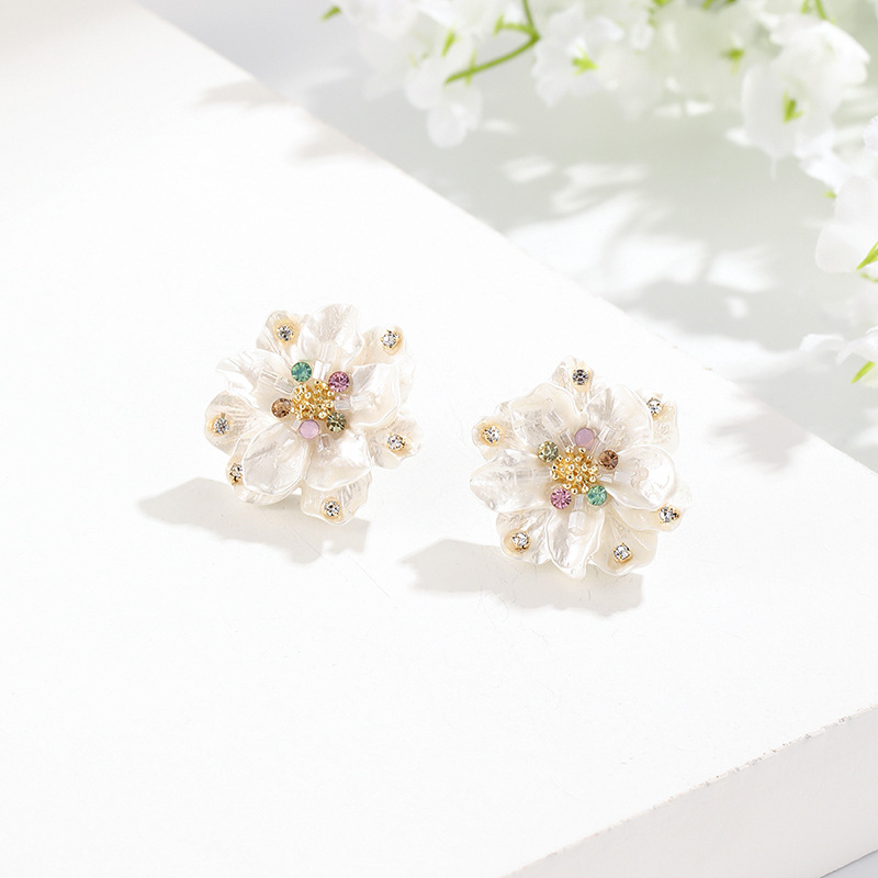 New Jewelry Shell Flower Tempe - Women Fashion Nz avaliação e preço