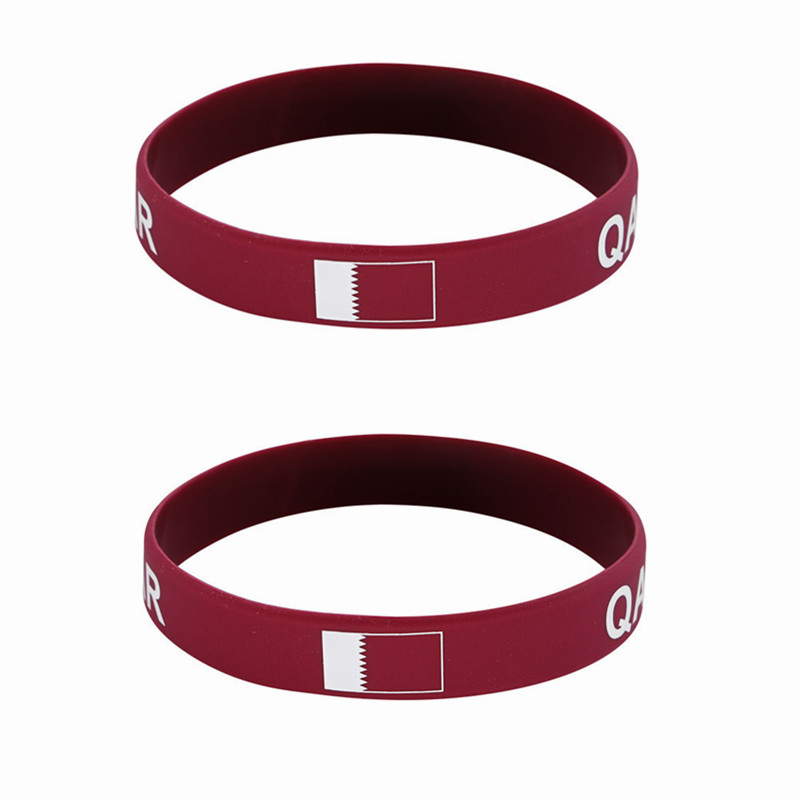 2pcs Qatar Flag Silicone Brace - Women Fashion Qatar avaliação e preço