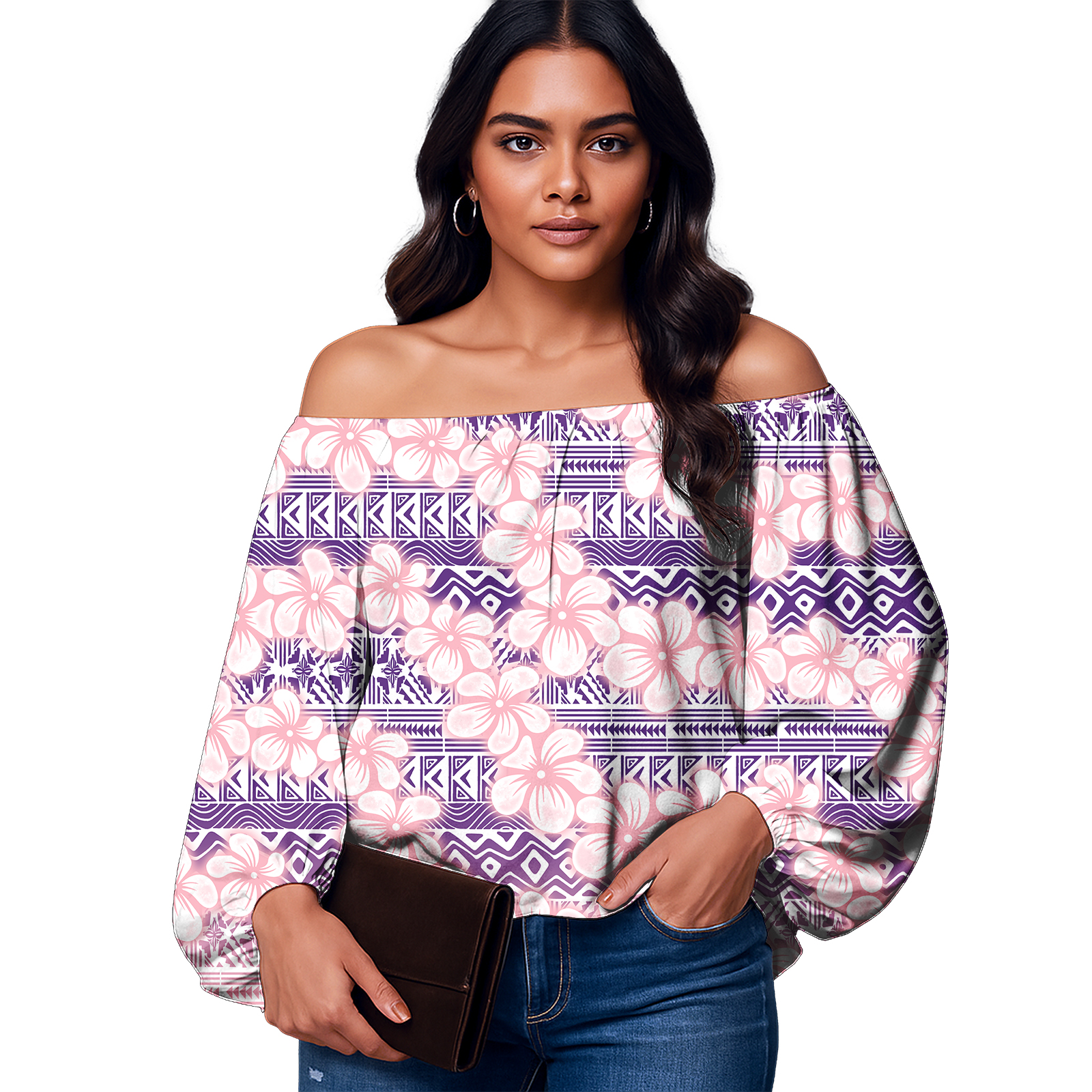 High Quality Custom Logo Ladie - Puff Sleeve Blouse avaliação e preço