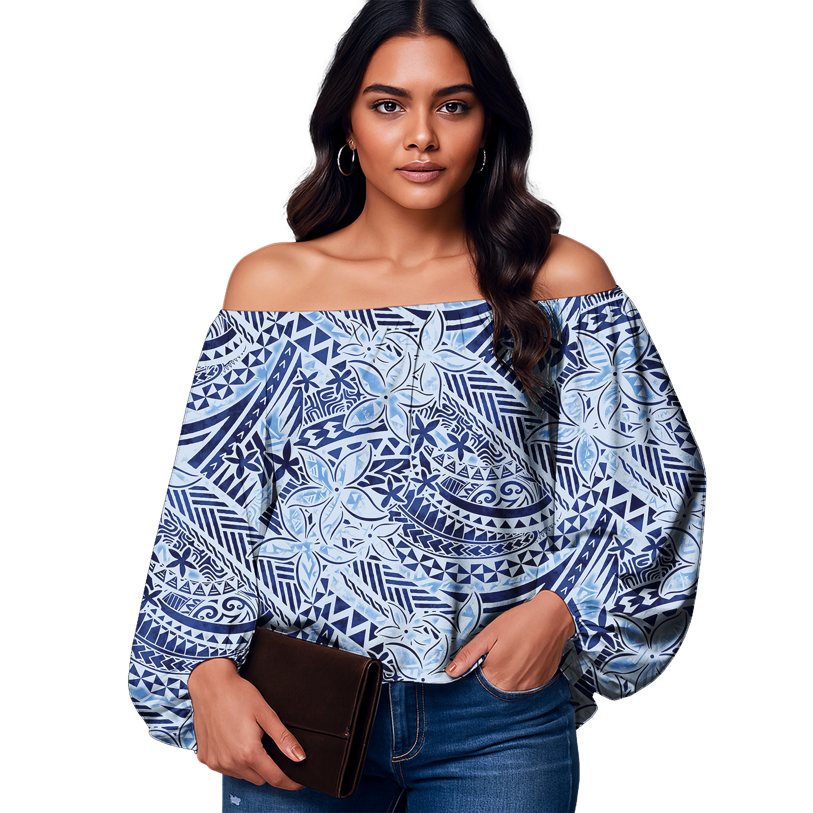 High Quality Custom Logo Ladie - Puff Sleeve Blouse avaliação e preço