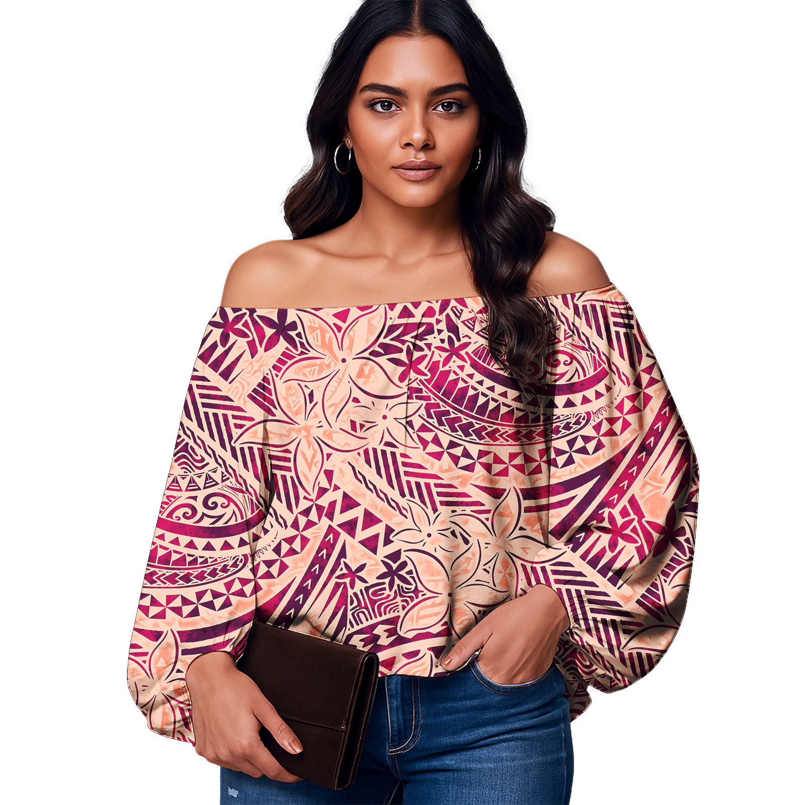 High Quality Custom Logo Ladie - Puff Sleeve Blouse avaliação e preço