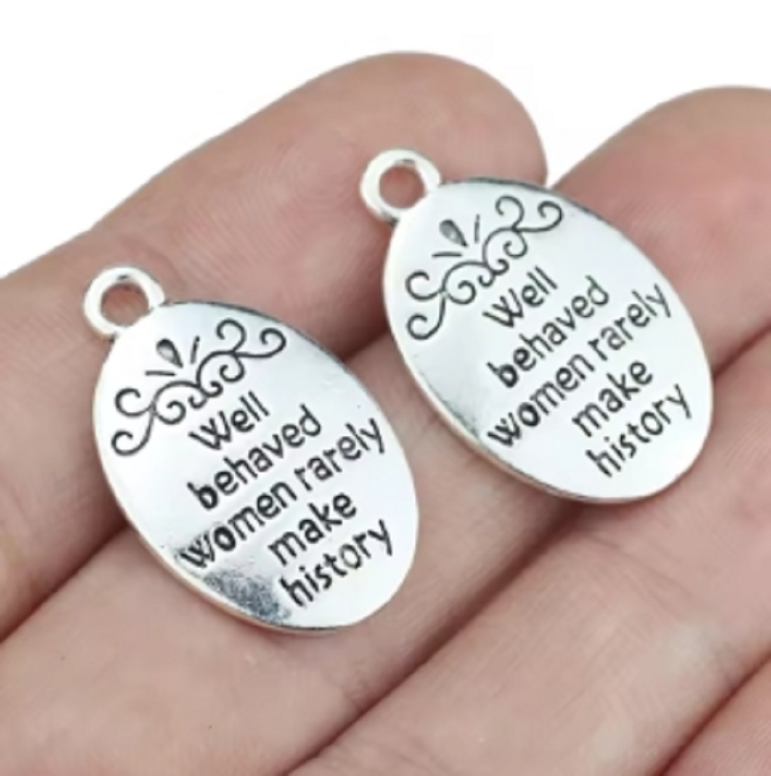 10 Pcs/Lot Oval Antique Silver - Women Fashion History avaliação e preço