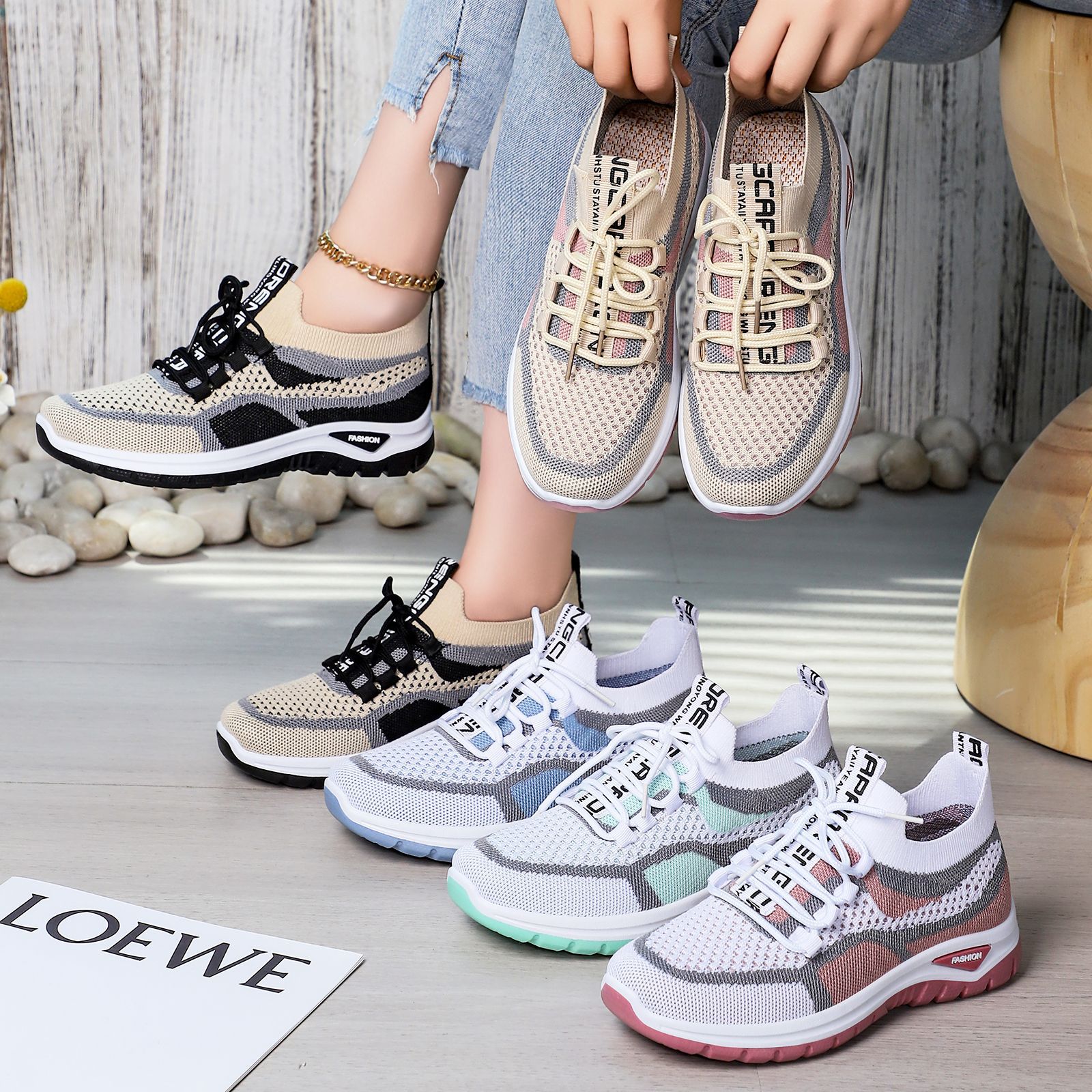 Women's Casual Shoes Air Mesh  - Women'S Fashion Gym Shoes avaliação e preço