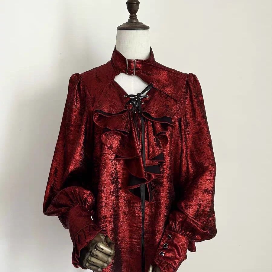 Japanese Sweet Cool Ruffle Tri - Puff Sleeve Blouse avaliação e preço