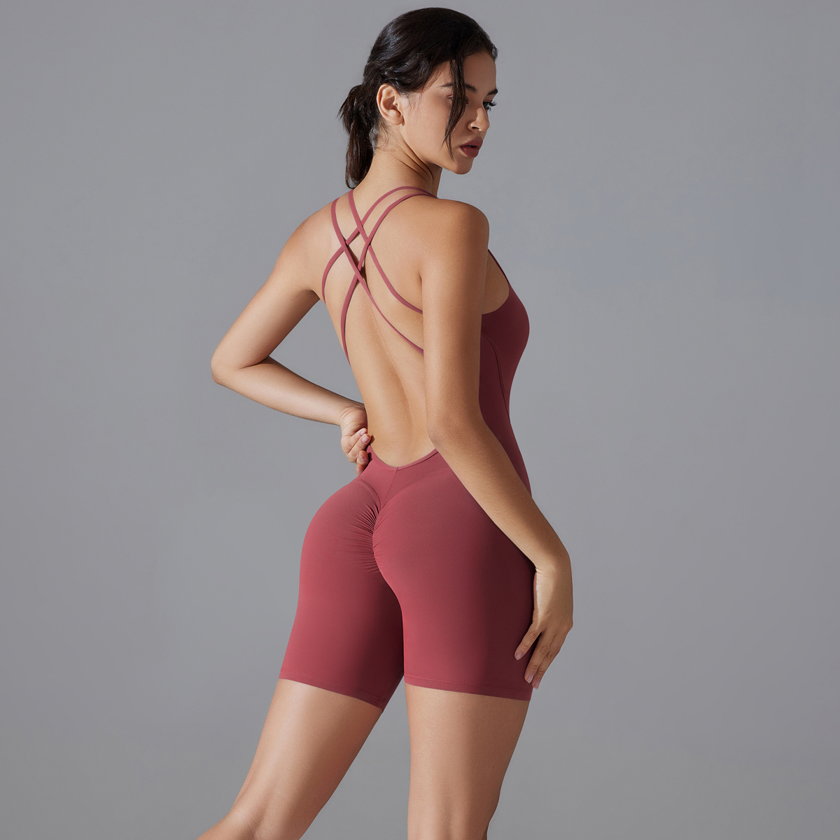 Yoga Set Sexy Backless Sporty  - Women'S Fashion Overalls avaliação e preço
