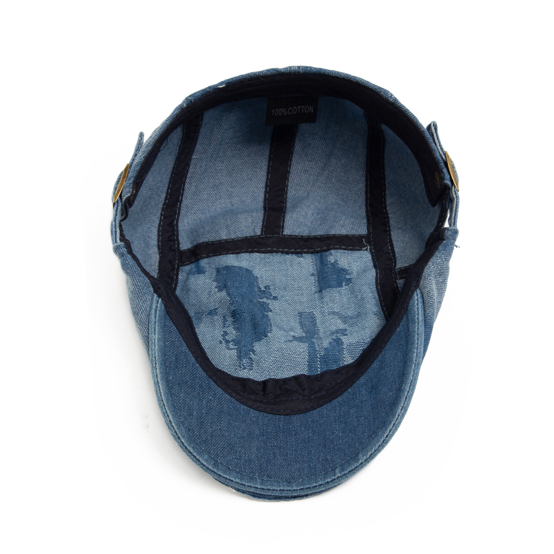 Fashion Men Ripped Denim Beret - Women Fashion Nz avaliação e preço
