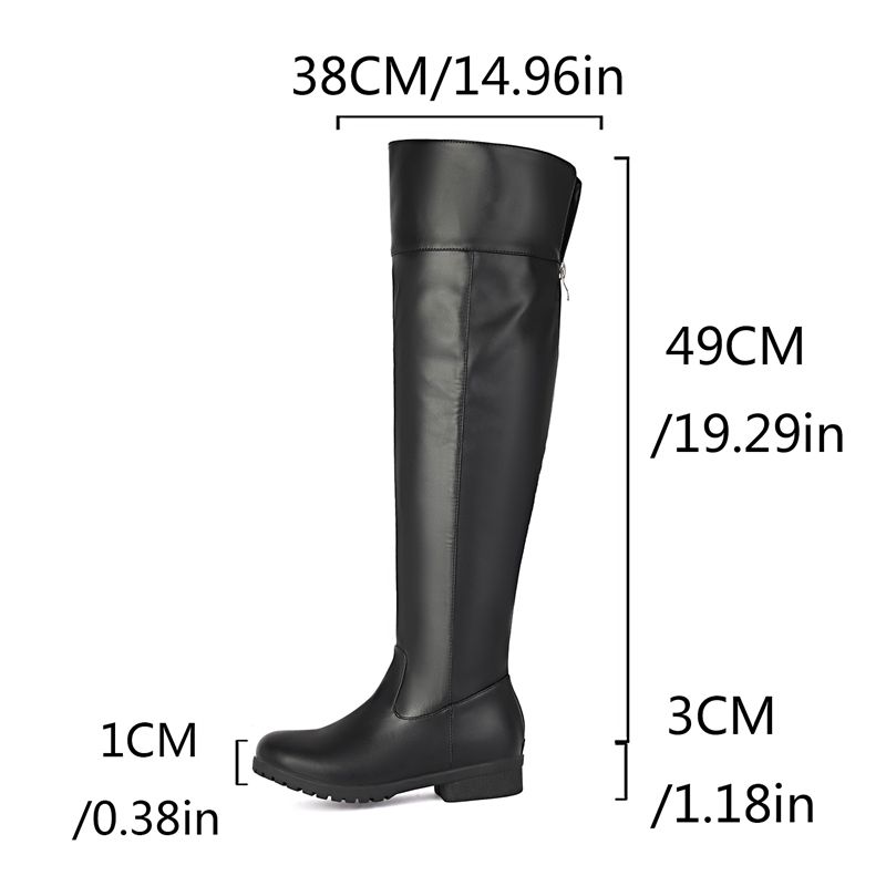 Fashion Women Thigh Boots Roun - Women Fashion Over 50 avaliação e preço