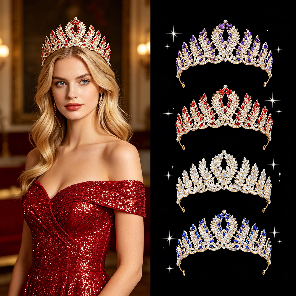 Fashion Baroque Bridal Tiara S - Women Queen Fashion avaliação e preço