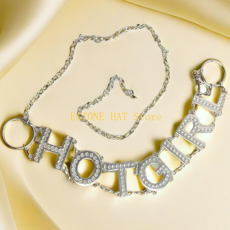 49MF Metal Letter Rhinestones  - Women'S Y3K Fashion avaliação e preço