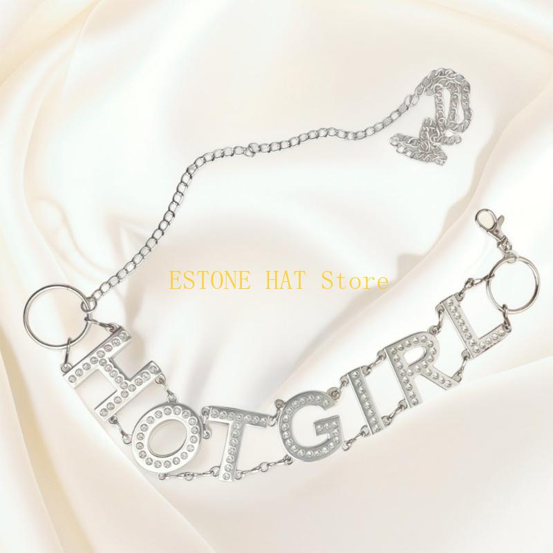 49MF Metal Letter Rhinestones  - Women'S Y3K Fashion avaliação e preço