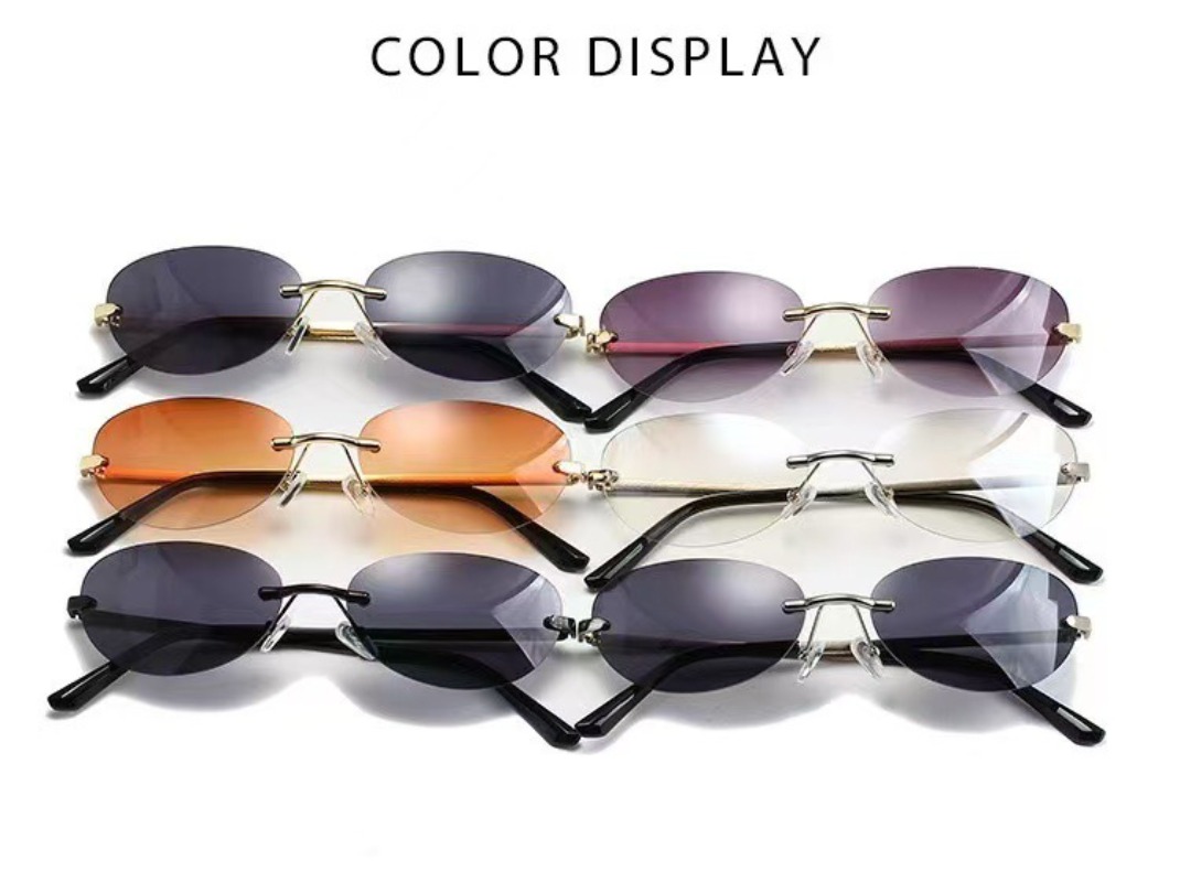 Rimless Oval Sunglasses Women  - Women'S Fashion Eyeglass Frames avaliação e preço