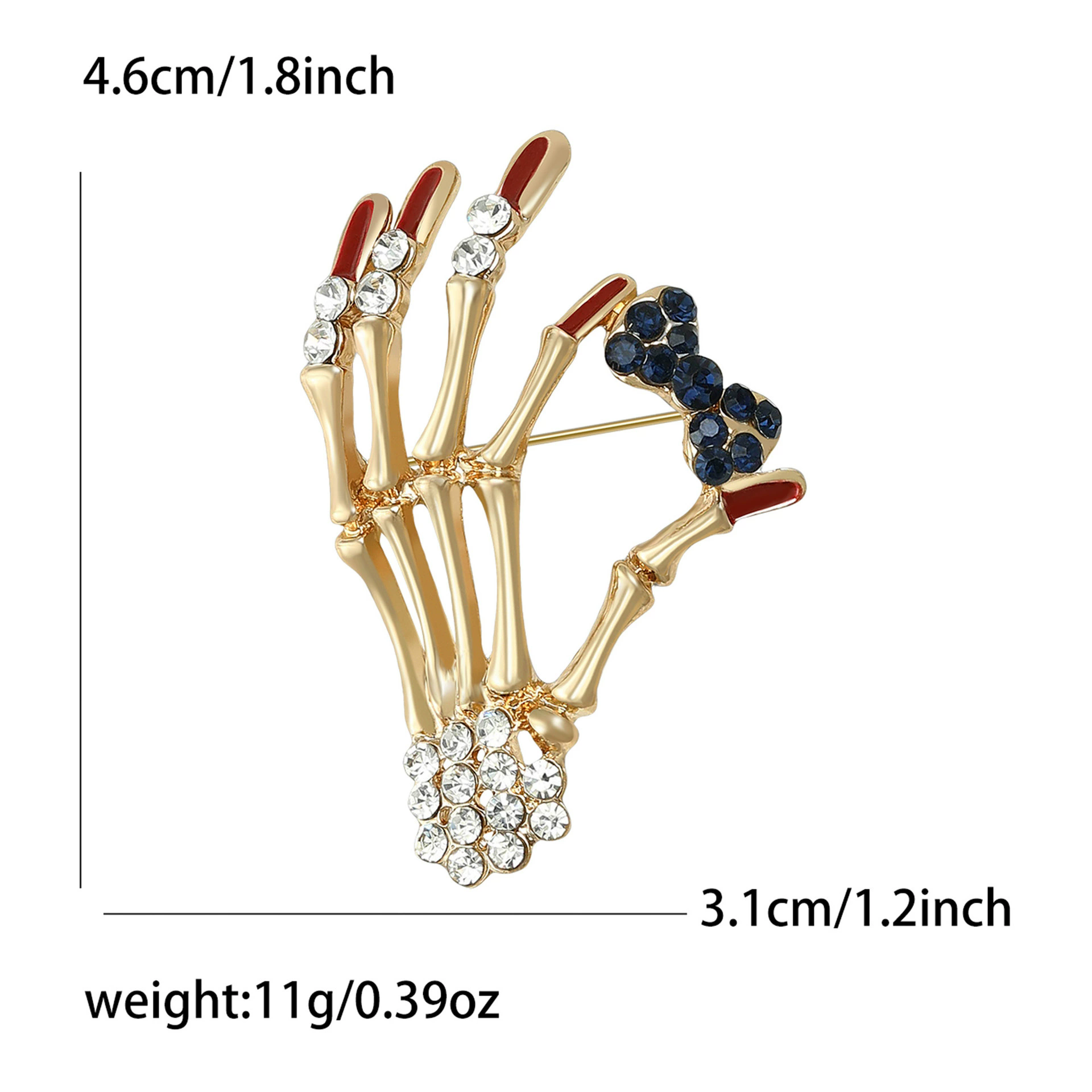 XIALUOKE Hand Pose Heart Brooc - Women Fashion Pose avaliação e preço