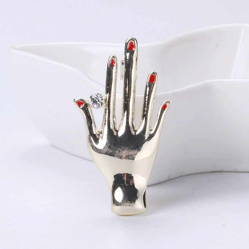 XIALUOKE Hand Pose Heart Brooc - Women Fashion Pose avaliação e preço