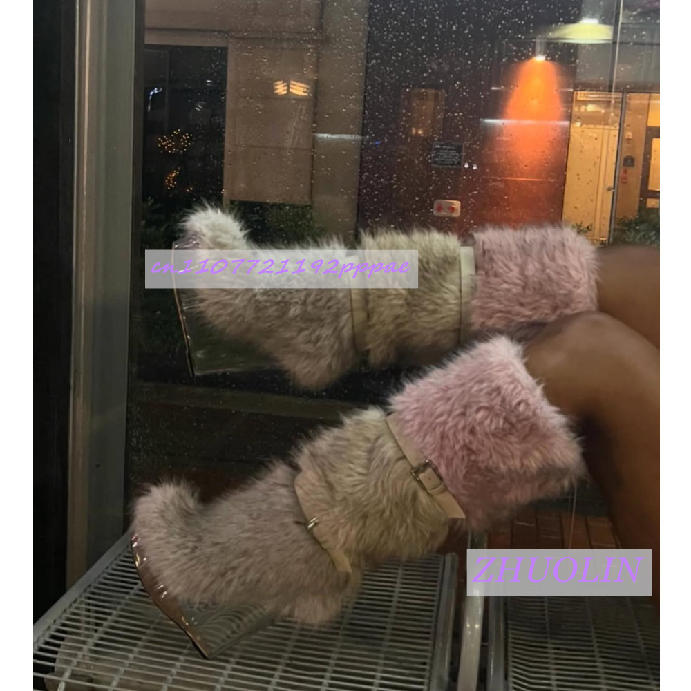 Winter Gradient Furry Transpar - Women'S Fashion Trends avaliação e preço