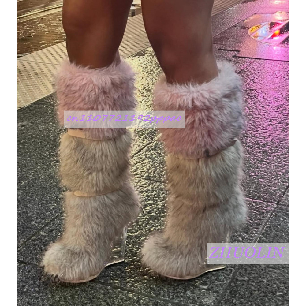 Winter Gradient Furry Transpar - Women'S Fashion Trends avaliação e preço