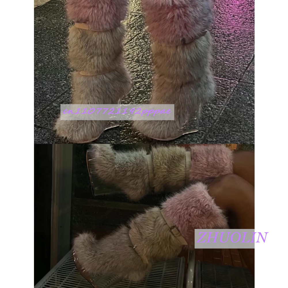 Winter Gradient Furry Transpar - Women'S Fashion Trends avaliação e preço