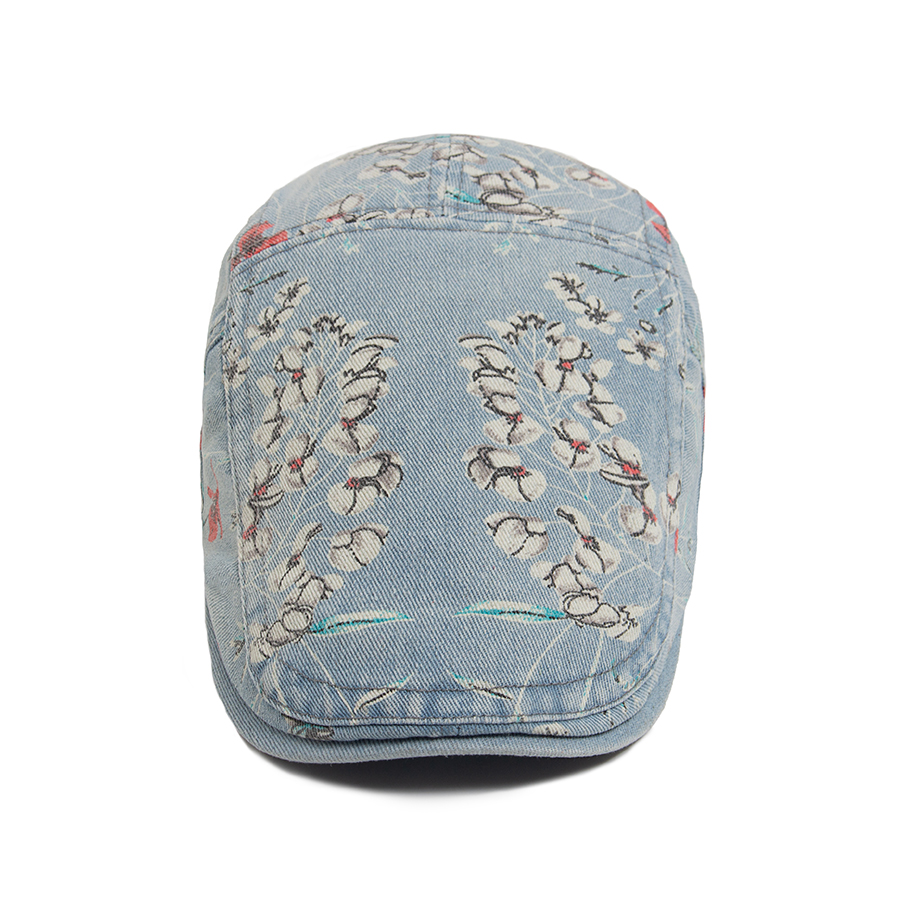 New Vintage Print Denim Beret  - Women Fashion Nz avaliação e preço