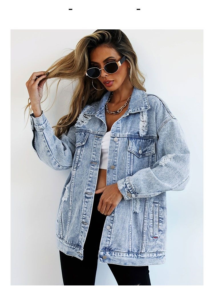 Jeans Jackets for Woman Jacket - Women Fashion Jeans Top avaliação e preço