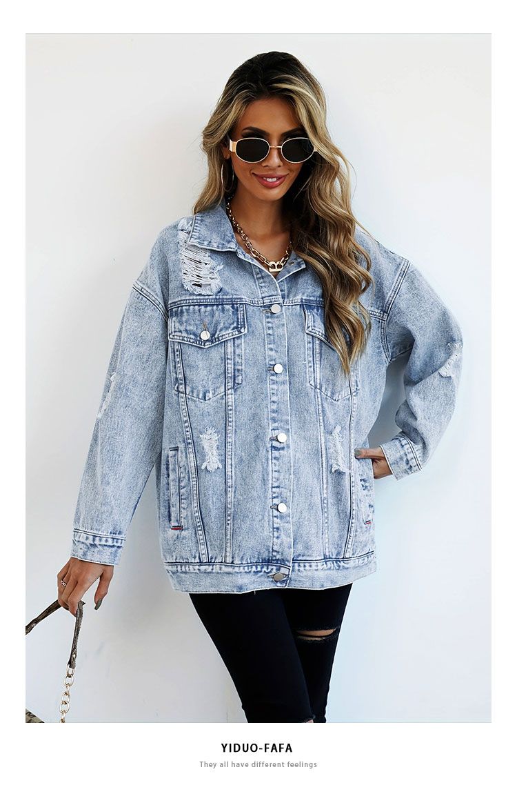 Jeans Jackets for Woman Jacket - Women Fashion Jeans Top avaliação e preço
