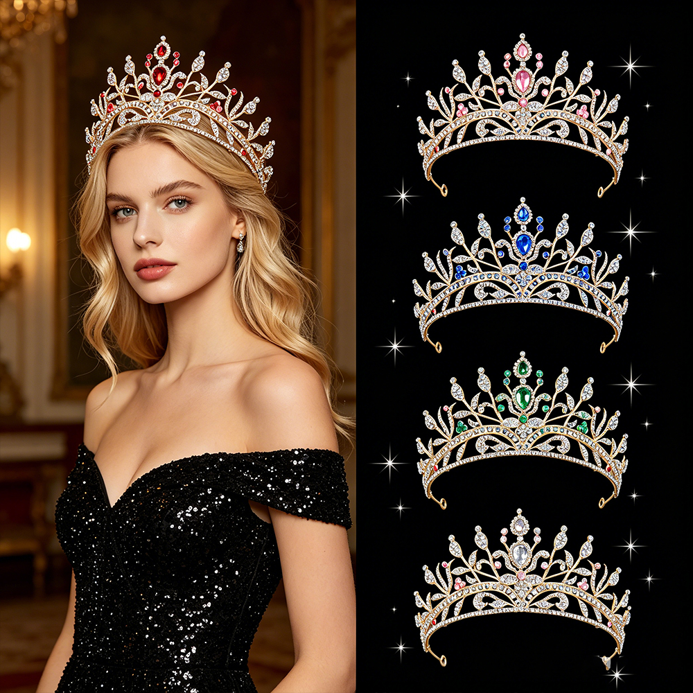Fashion Baroque Bridal Tiara S - Women Queen Fashion avaliação e preço