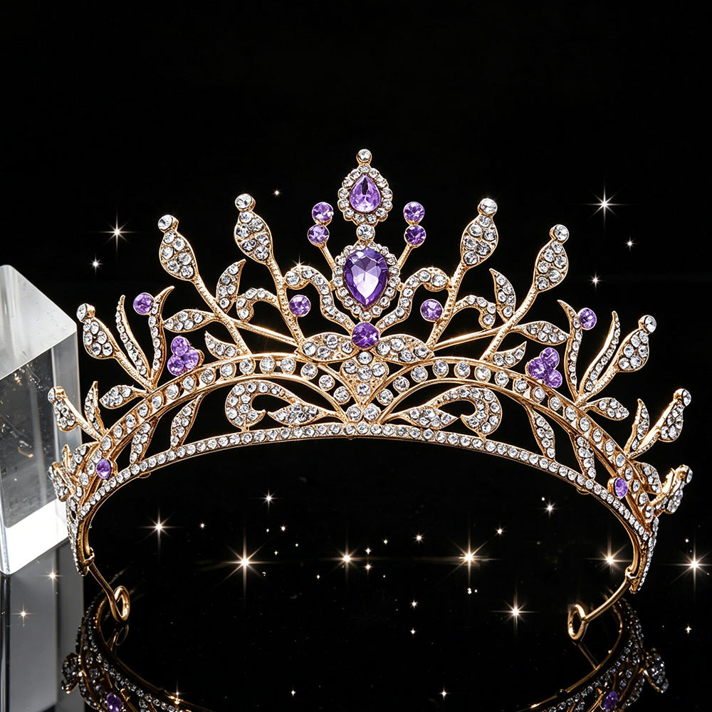 Fashion Baroque Bridal Tiara S - Women Queen Fashion avaliação e preço