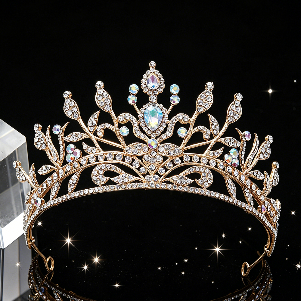 Fashion Baroque Bridal Tiara S - Women Queen Fashion avaliação e preço