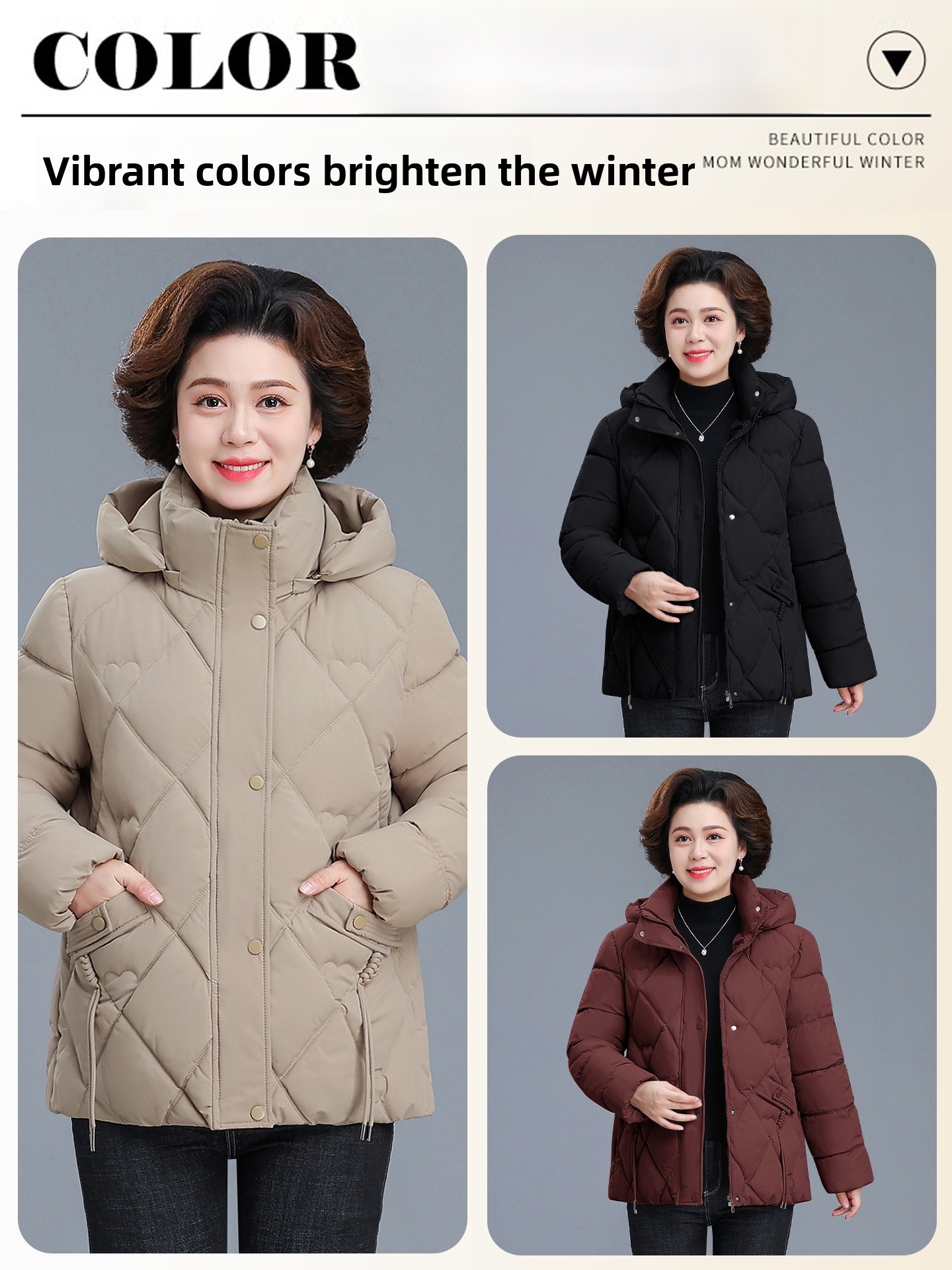 Thickened down Cotton Jacket f - Women Fashion Over 50 avaliação e preço