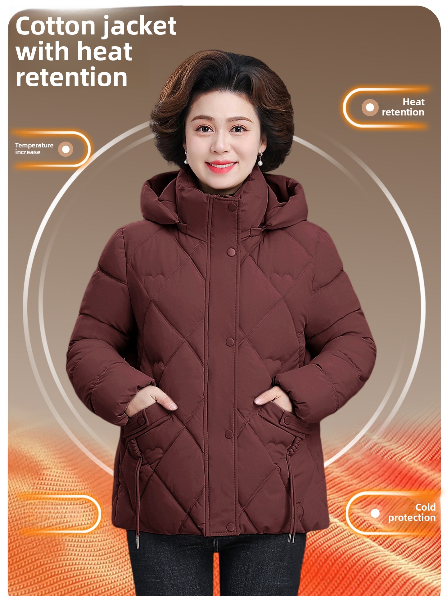 Thickened down Cotton Jacket f - Women Fashion Over 50 avaliação e preço