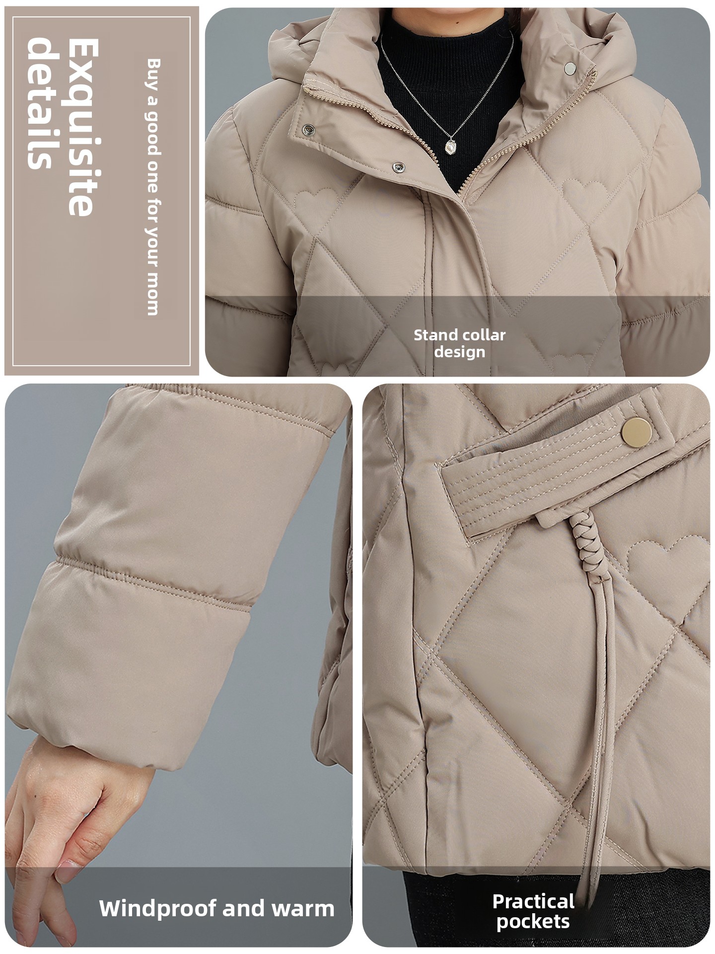 Thickened down Cotton Jacket f - Women Fashion Over 50 avaliação e preço