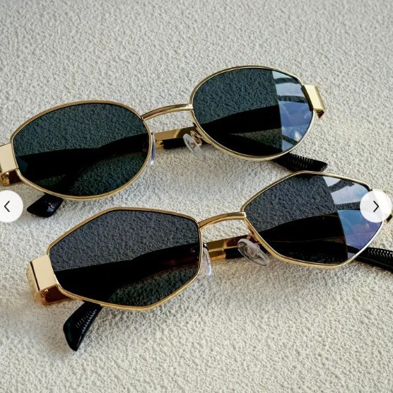 Trendy Round Frame Metal Sungl - Women'S Fashion Eyeglass Frames avaliação e preço