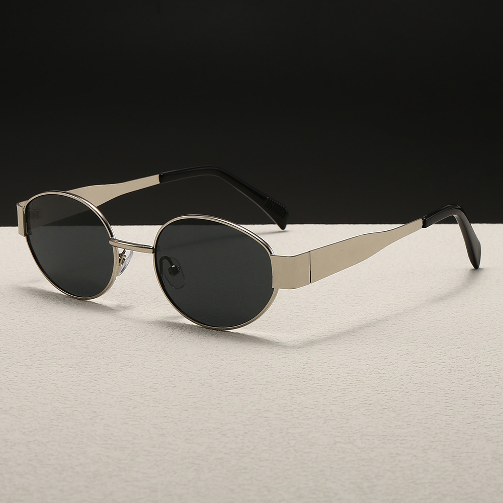 Trendy Round Frame Metal Sungl - Women'S Fashion Eyeglass Frames avaliação e preço