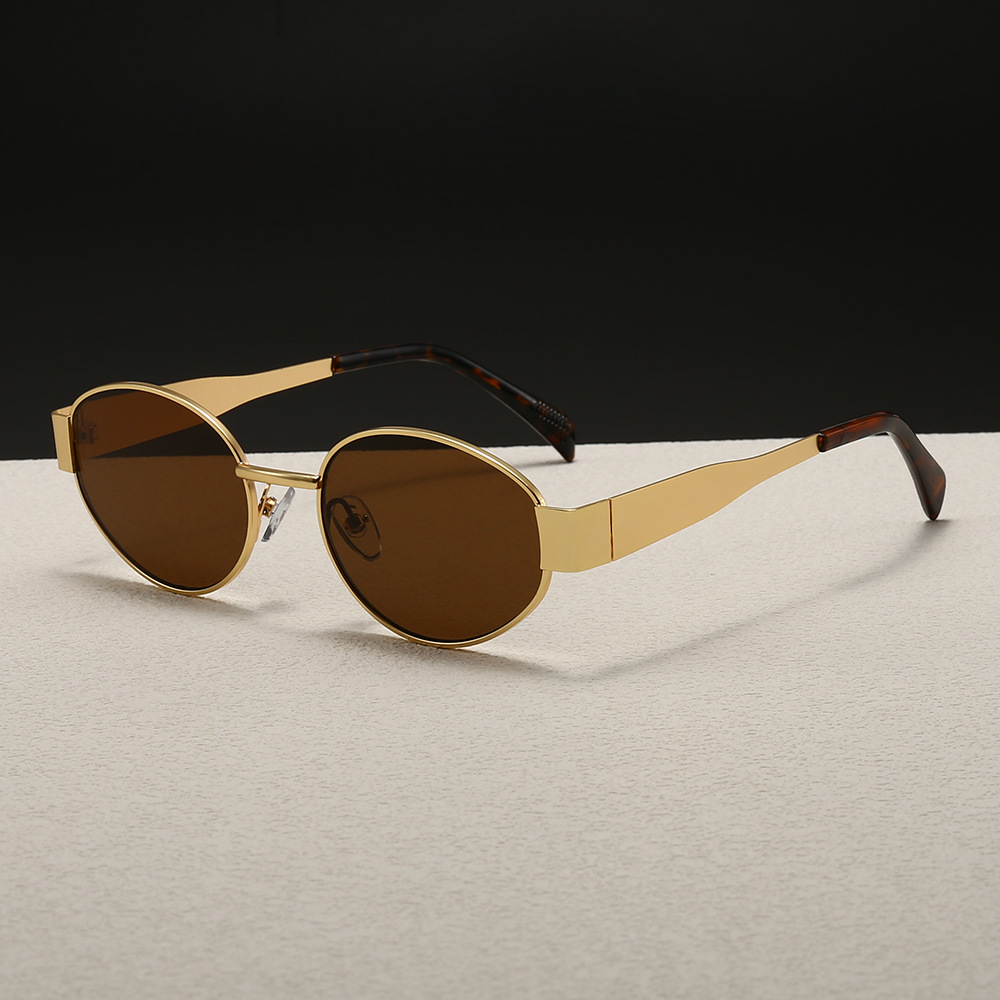 Trendy Round Frame Metal Sungl - Women'S Fashion Eyeglass Frames avaliação e preço