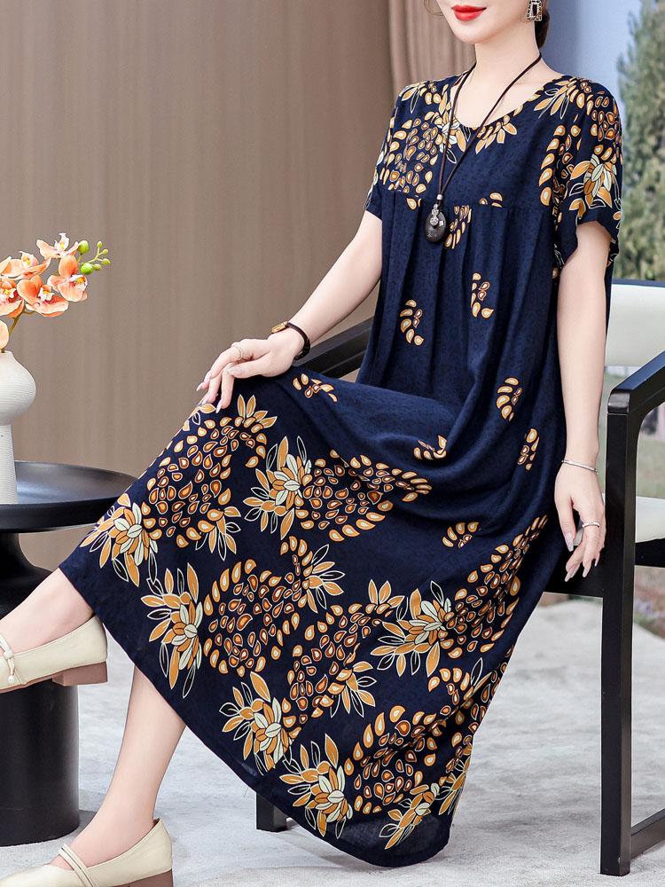 Elegant Mid-Length Cotton Silk - Women Fashion Over 50 avaliação e preço