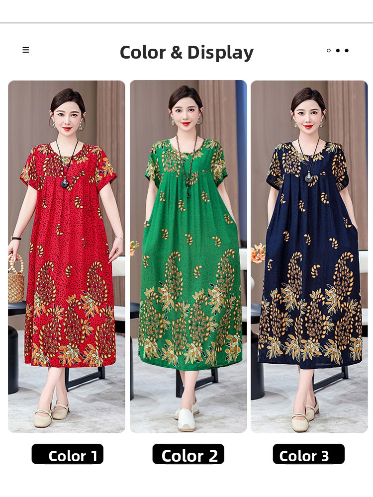 Elegant Mid-Length Cotton Silk - Women Fashion Over 50 avaliação e preço