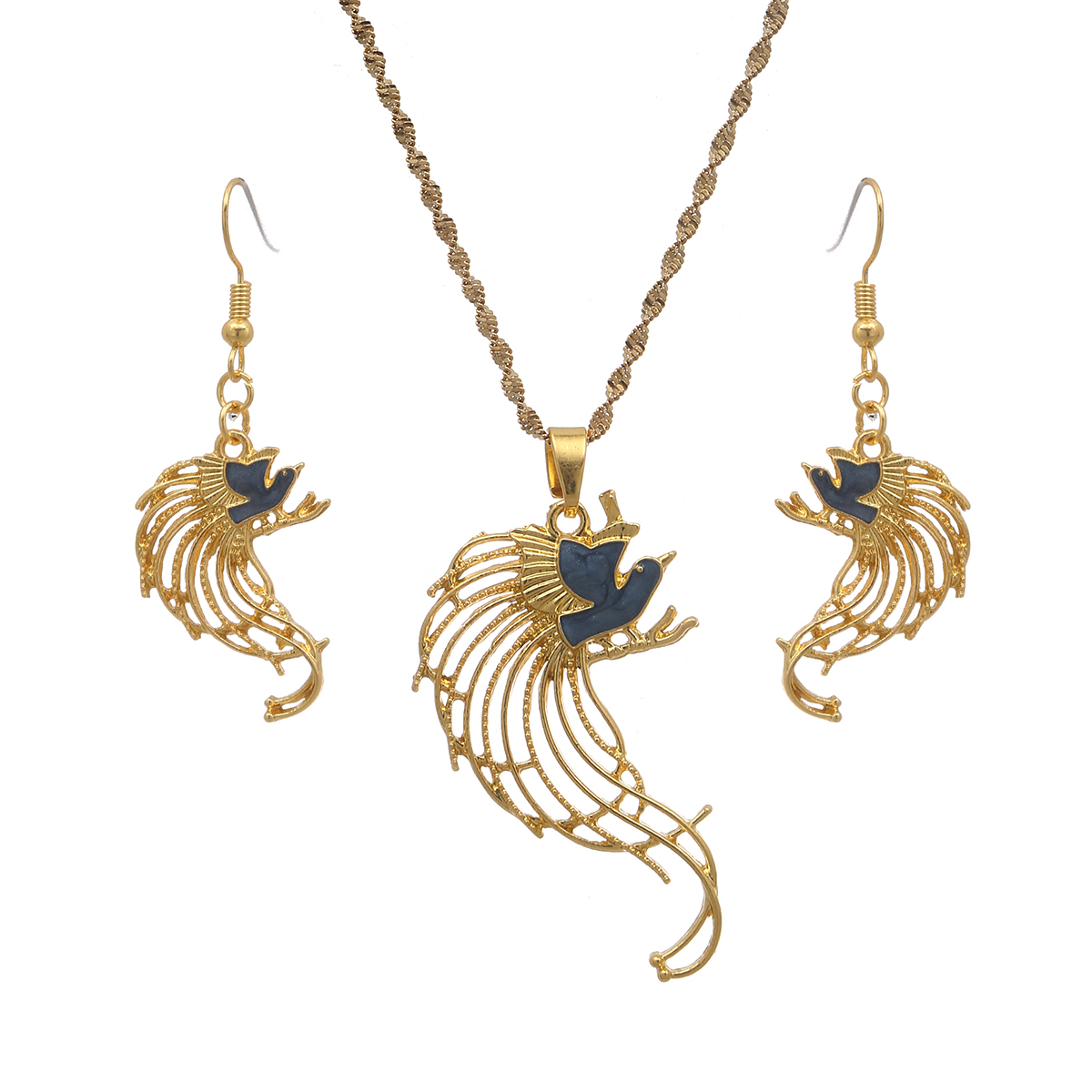Bird Necklace Earrings Set for - Women Fashion Png avaliação e preço