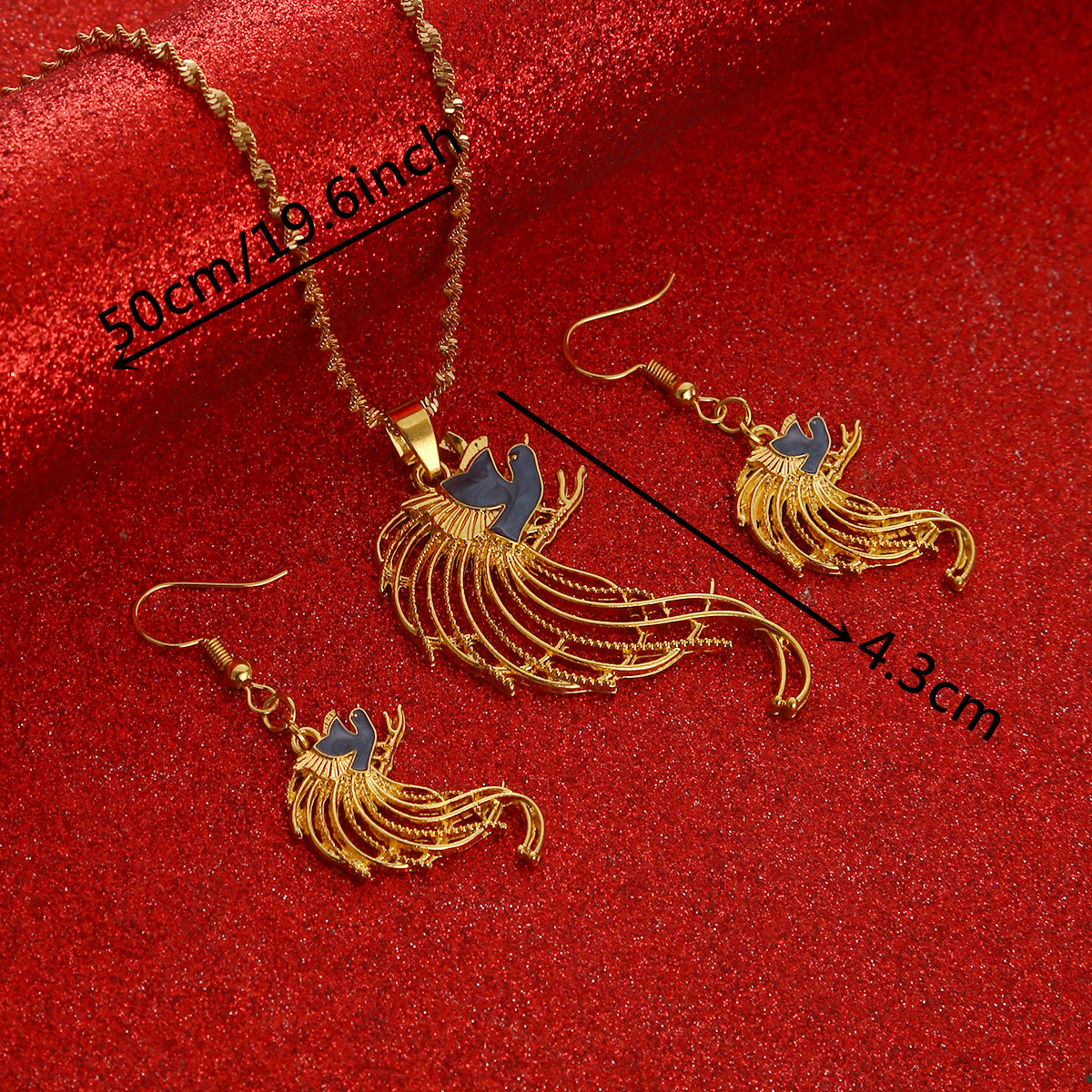 Bird Necklace Earrings Set for - Women Fashion Png avaliação e preço