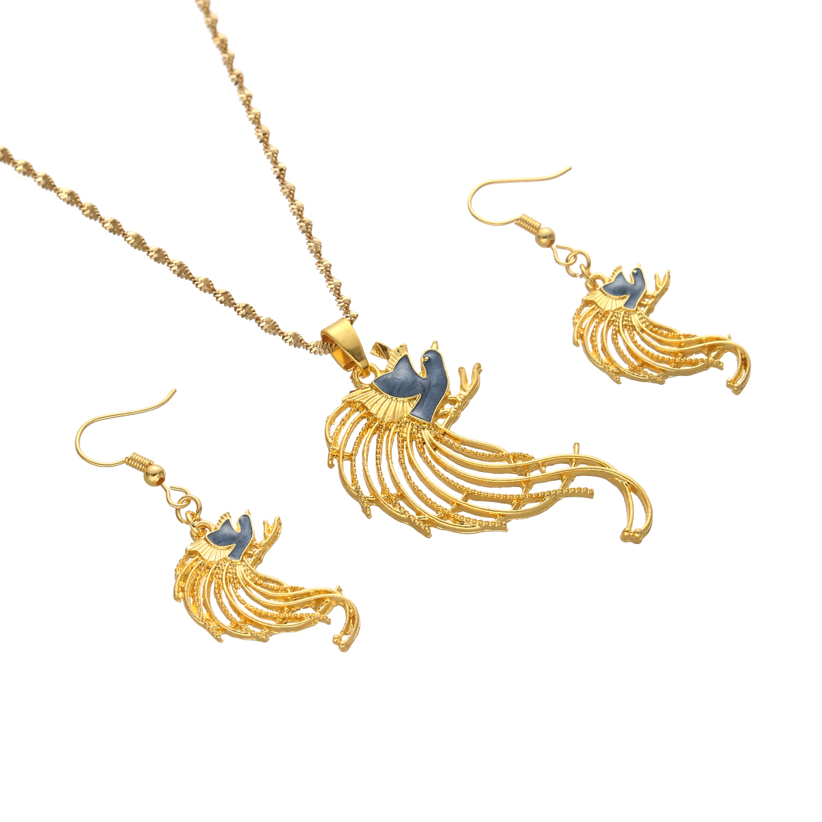 Bird Necklace Earrings Set for - Women Fashion Png avaliação e preço