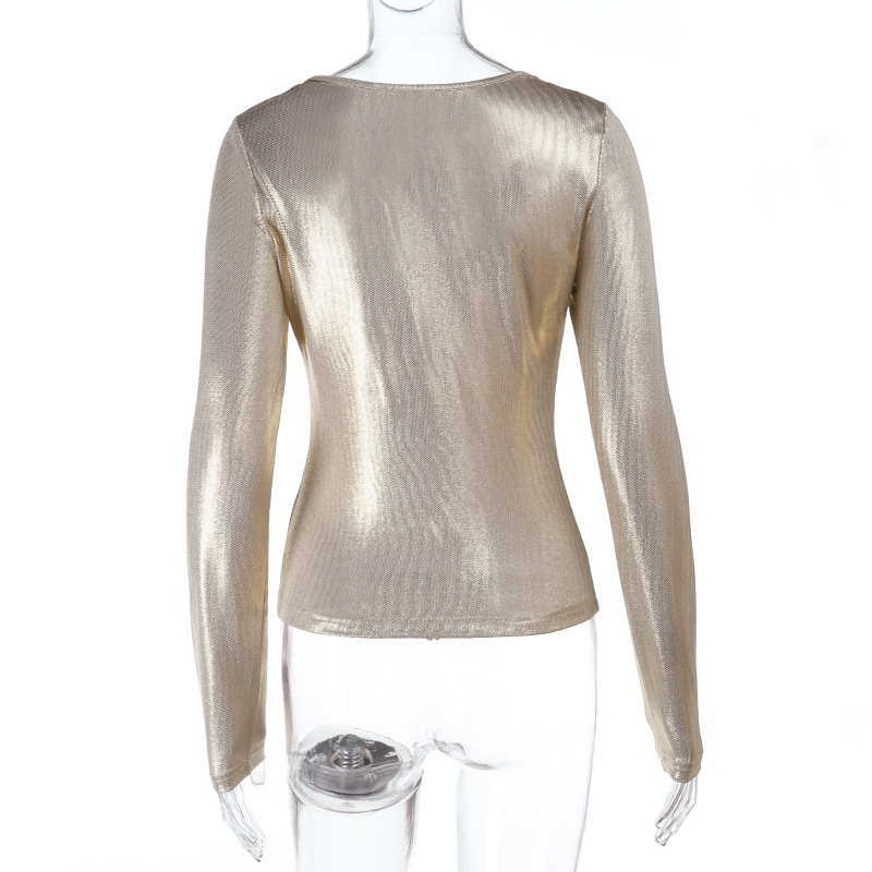 Women Metal Gilding Slim Fit T - Women'S Fashion Gilded Age avaliação e preço